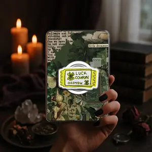 Green Lucky Coupon Kindle Grip Saint Patrick's Day Book Bookish Green Shamrock Clover Magnetic Kindle Grip Book Lover Kindle Accessories Phone Holder PopSocket Phone Grip Magnetic Pop Socket Phone Grip