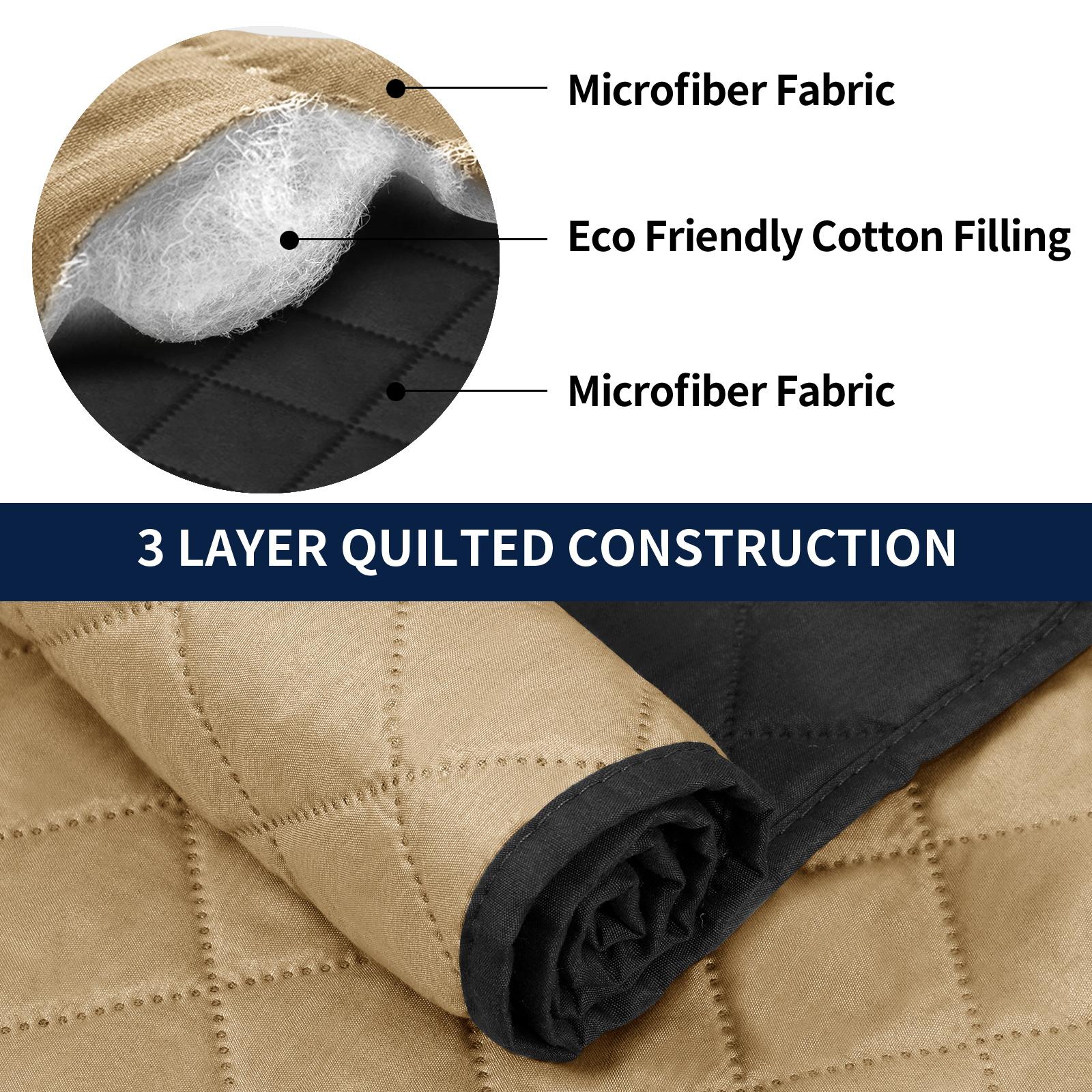 Easy-Going Reversible Couch Cover for Dogs Water Resistant Furniture Protector Cover with Foam Sticks Elastic Straps for Pets Home