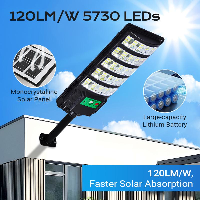 Upgraded Solar Street Light Outdoor 5730 SMD LED 120LM/W Super Bright Monocrystalline Panel LiFePO4 Battery IP65 Waterproof for Yard Garden Street Garage,Deals For You Days Upgraded Solar Street Light Outdoor 5730 SMD LED 120LM/W Super Bright Monocrystalline Panel LiFePO4 Battery IP65 Waterproof for Yard Garden Street Garage,Deals For You Days
