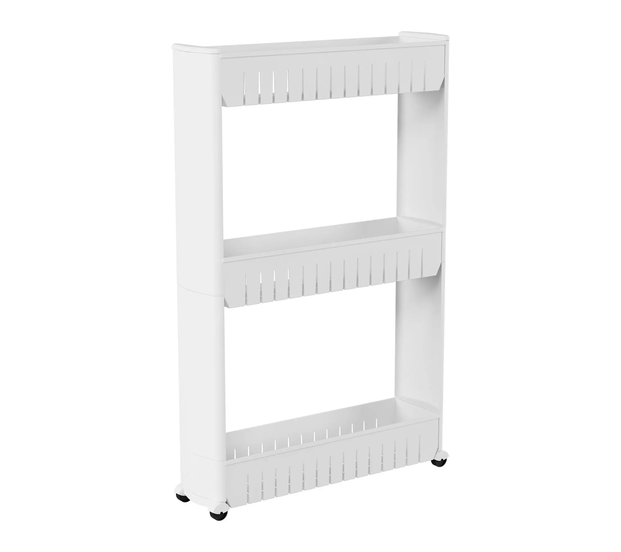 QVC Lavish Home 3-Tier Rolling Cart, Narrow-Space Slide-Out Home Organizer Storage Rack