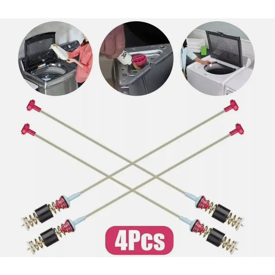 4-Pack Washer Suspension Rod Damper, Compatible with Samsung DC97-05280W, Durable & Easy-to-Install for Enhanced Washing Machine Stability