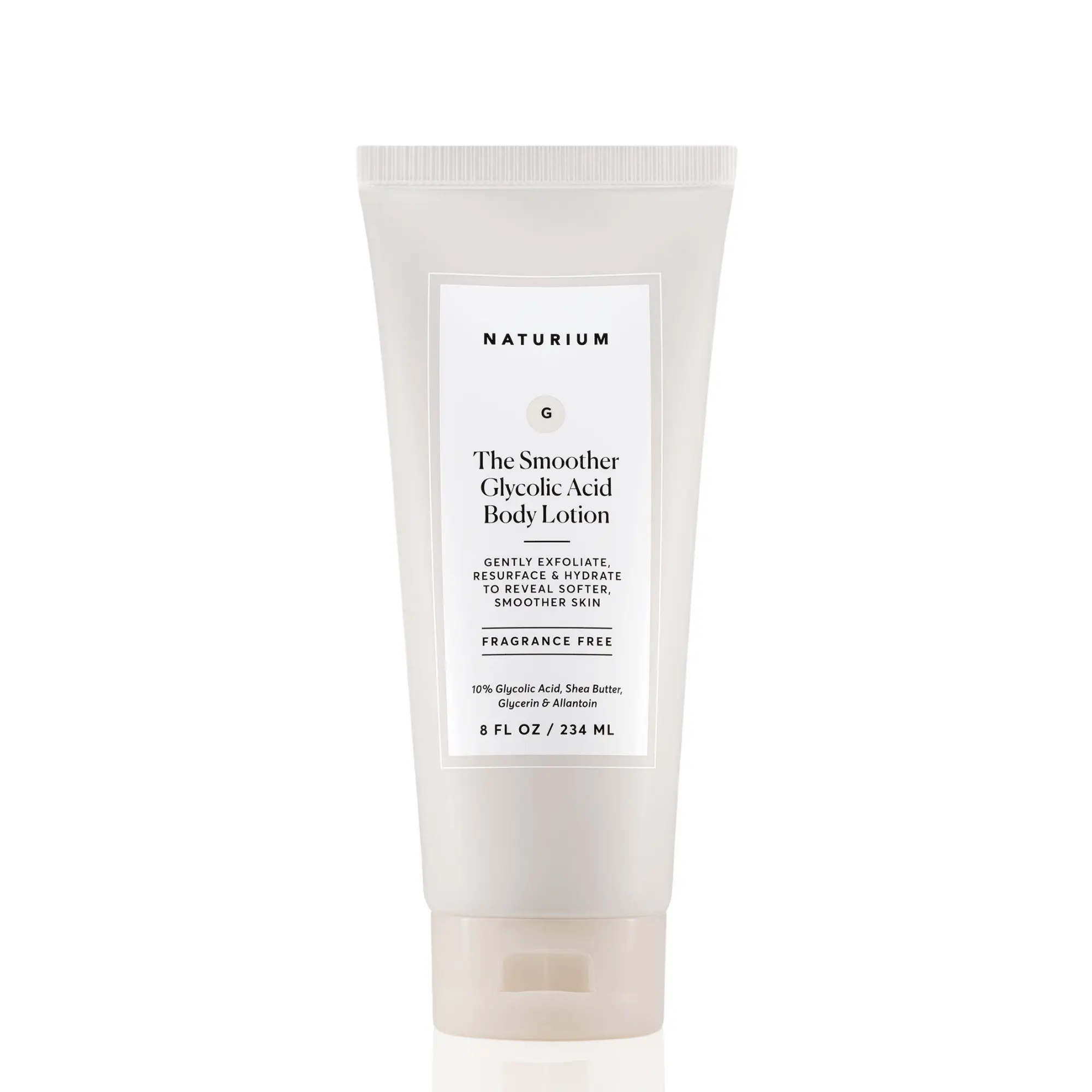 Naturium The Smoother Glycolic Acid Body Lotion (234ml) - Fragrance Free, AHA Lotion, Shea Butter Moisturizer, All Skin Types
