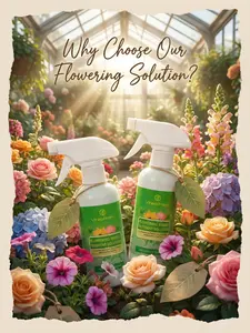 Bloom Booster Liquid Fertilizer – Flowering Plant Food for Roses, Orchids, Indoor & Outdoor Plants