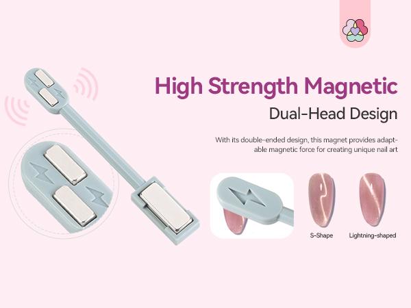 SAVILAND Cat Eye Nail Magnet Set: 4PCS Strong Nail Magnets for Cat Eye Gel Polish, Multi-Functional Magnet Sticks, Essential Nail Art Tools for Stunning Cat Eye Effects