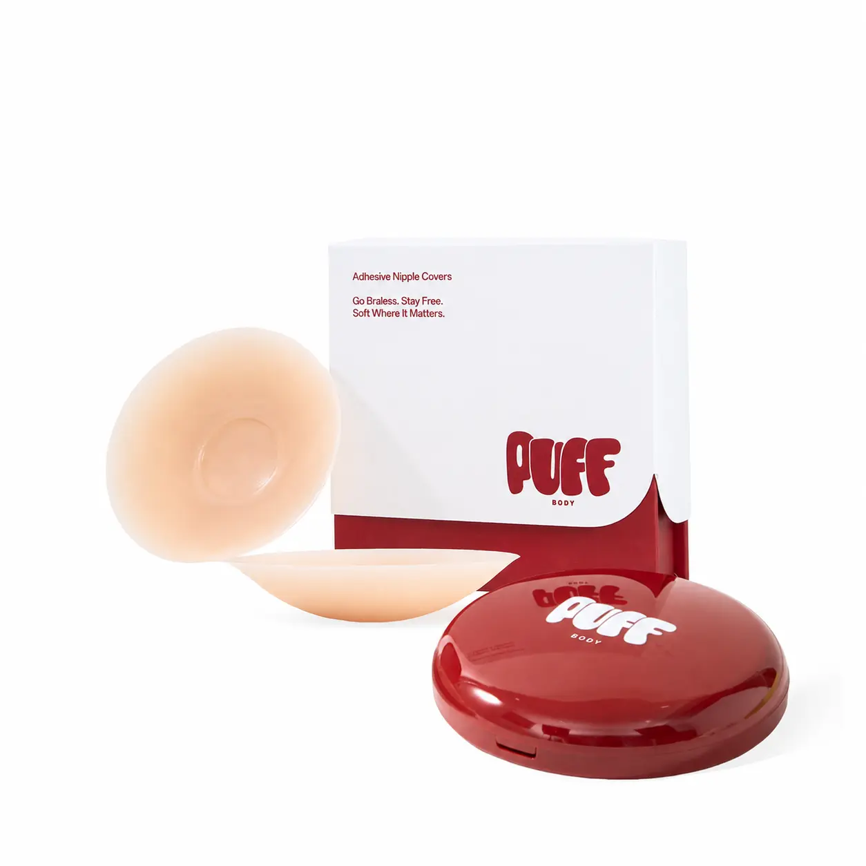 PUFF Nip Covers - Circles Non-Toxic Silicone Medical-Grade Adhesive Adhesive-Free Nip Nook Reusable