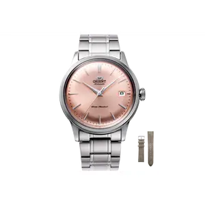 Orient Bambino Version 7 38mm Automatic Dress Watch with Extra Suede Strap, RA-AC0M11Y30B-UL020017J0