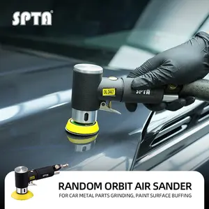 SPTA 1/2/3 Inch Random Orbital Air Sander, Mini Pneumatic Sander for Auto Body Work, High Speed Air Powered Polisher with Sandpapers