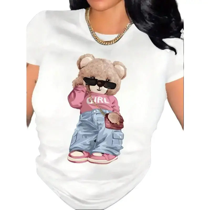 Women's Combed Cotton Boxy Cut Short-Sleeve Round Neck Printed Hoodie Tee, Light Fabric, Tropical Fit, Digital Sublimation Printing, Casual Stylish Design, COD Available