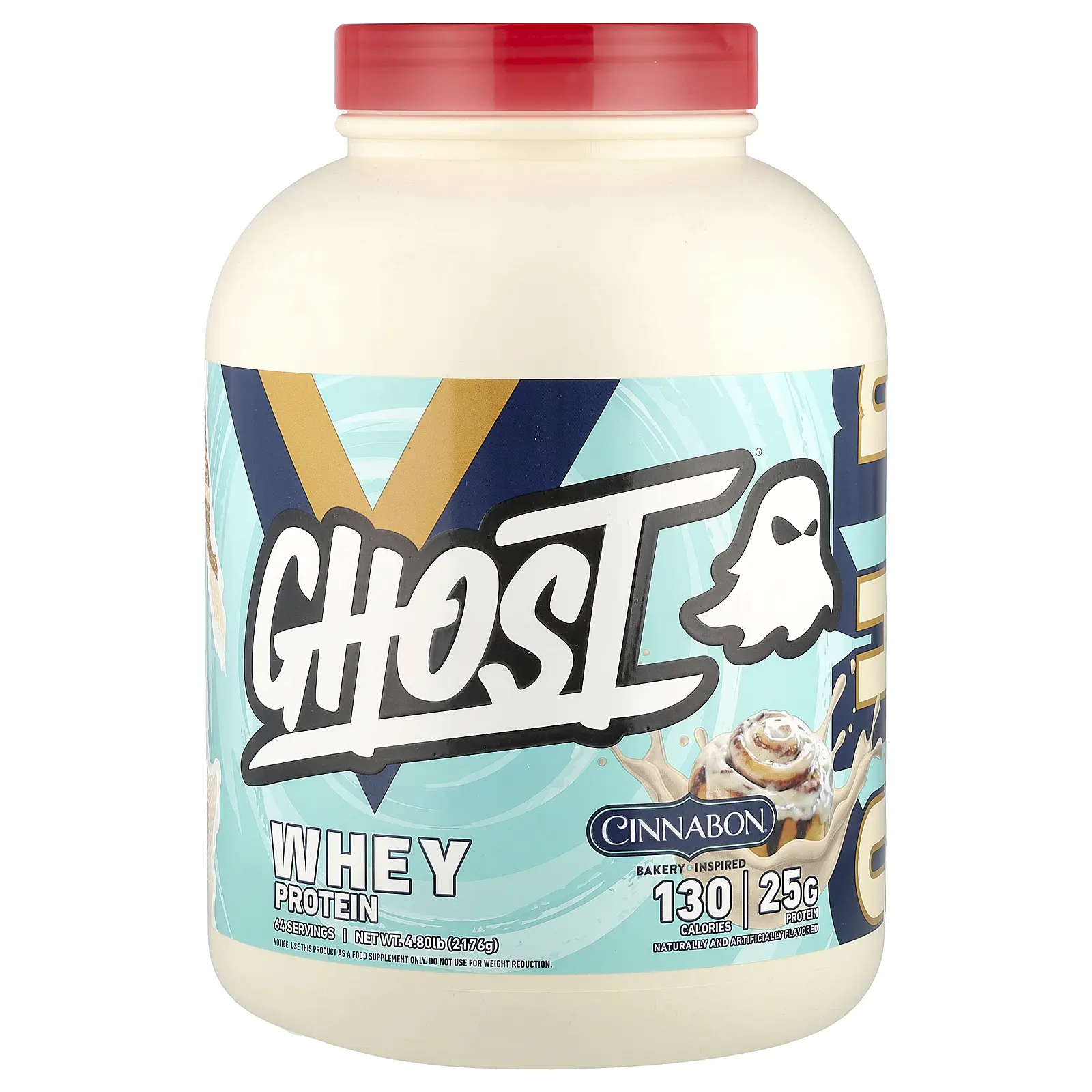 Ghost Whey Protein, Cinnabon®, 4.8 lb (2,176 g) Ghost Whey Protein, Cinnabon®, 4.8 lb (2,176 g)
