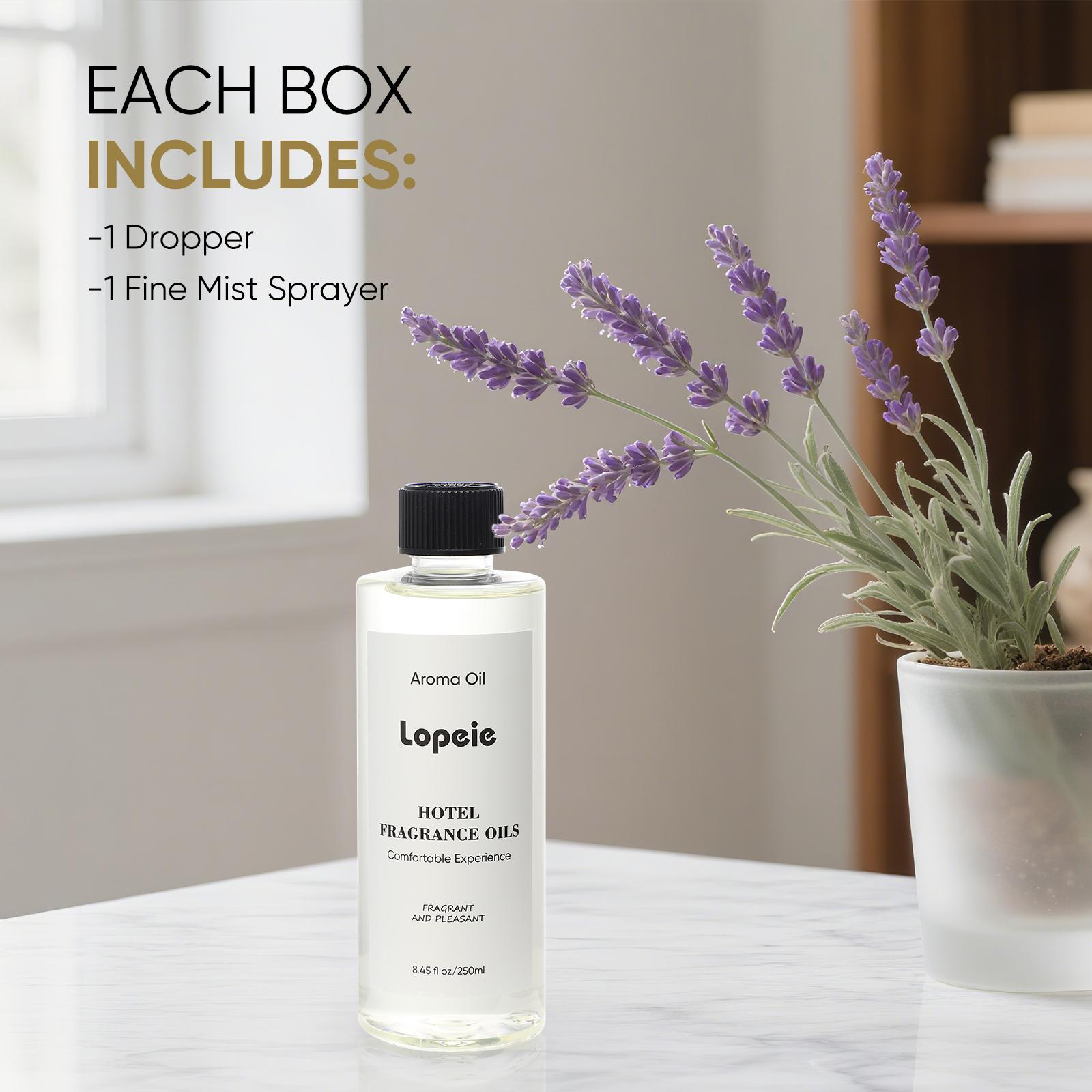 Lopeie Hotel Diffuser Oil Refill Inspired By The Ritz-Carlton Hotel- 250 ml 8.45 fl oz -Aromatherapy Essential Oil- Lemon,Lavender&Wood Notes-Ideal for Ultrasonic And Waterless Diffusers Pleasant Fragrant