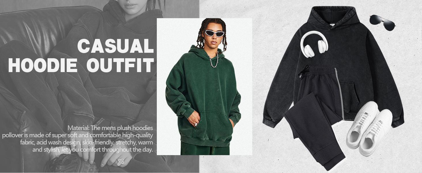 ARSSM Unisex Oversized Acid Wash Hoodie – Plush Heavyweight Cotton Pullover for Couples, Stylish Streetwear & Casual College Outfits