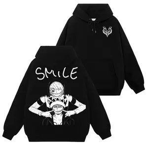 [Ace Shop] Trafalgar Law Smile Corazon - One Piece #40 Hoodie T-Shirt Sweatshirt Retro Vintage Unisex Graphic 90s Cotton, Gift For Wibu, Anime Manga Y2K Streetwear