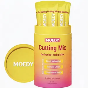 MOEDY Cutting Drink Mix - Berberine,Chromium, 5-HTP, Yerba Mate & Magnesium IStrawberry Acai Flavor - 30 Servings
