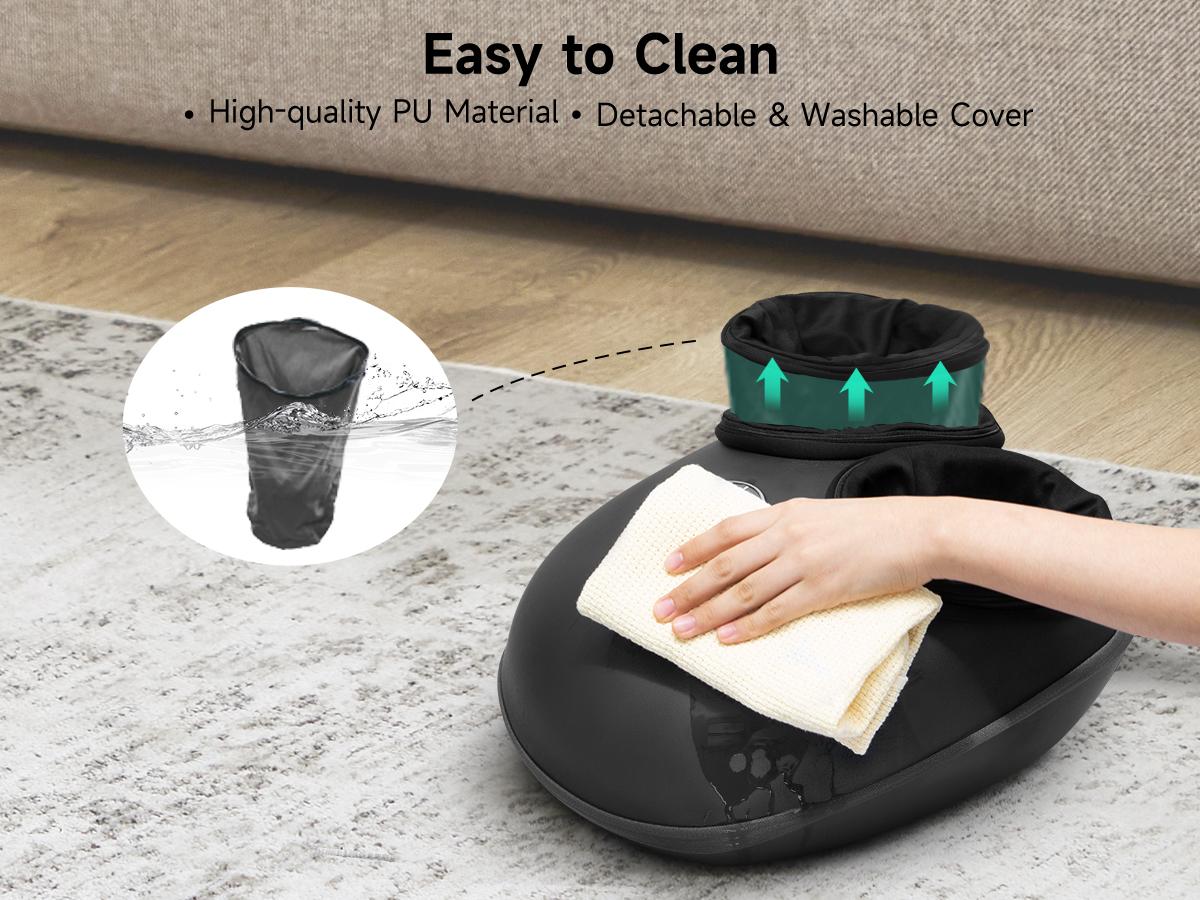 Medcursor Foot Massager with Heat Electric Shiatsu Kneading Machine with Smart APP Mobile Control & 3 Intensity Levels for Home & Office Use - Adjustable