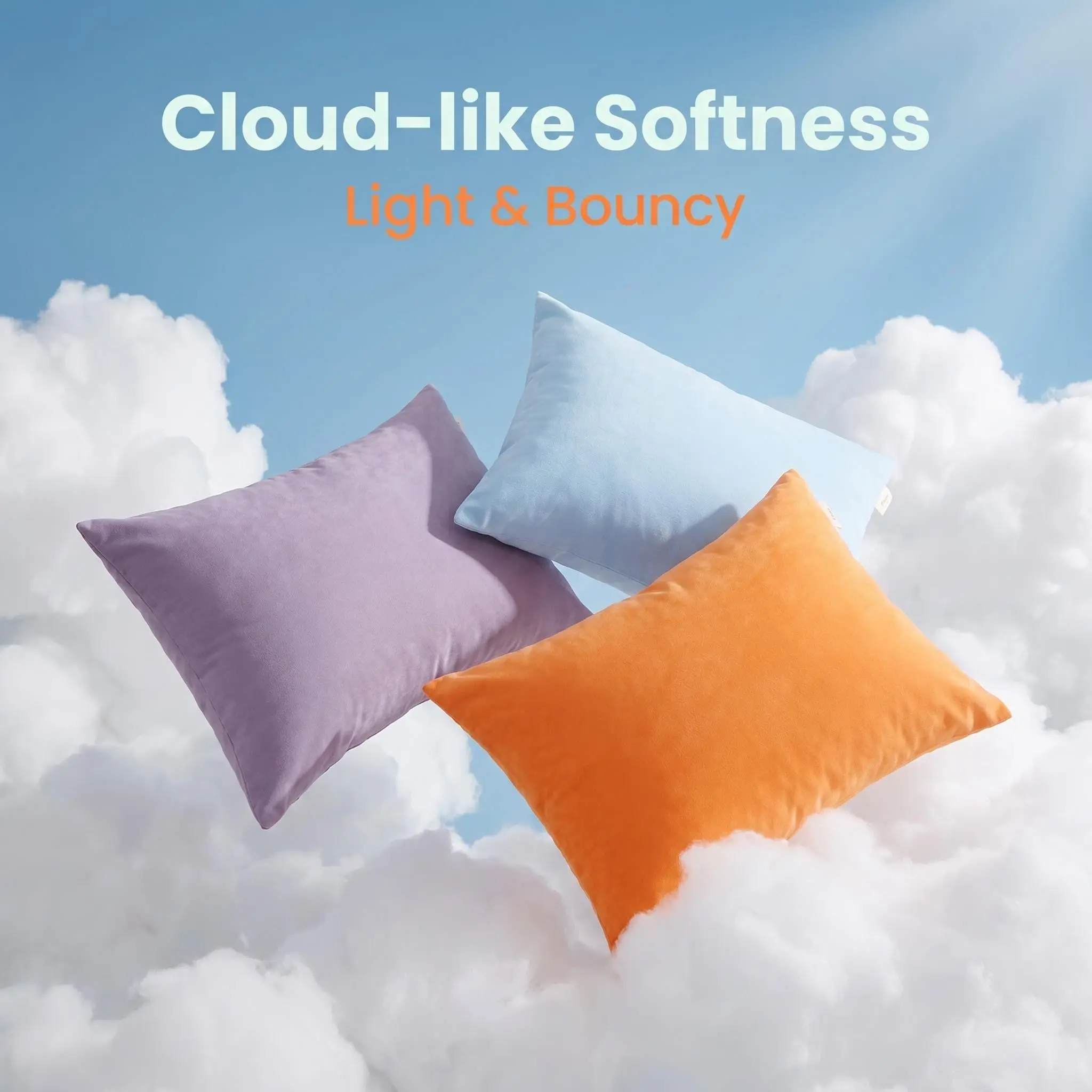 [Back To School]NTBAY 2-Pack Microfiber Mini Pillows - Soft & Portable Travel Pillows, Washable Small Bed Pillows for Kids, Pets, and Travel, 11x7" & 13x18", Set of 2