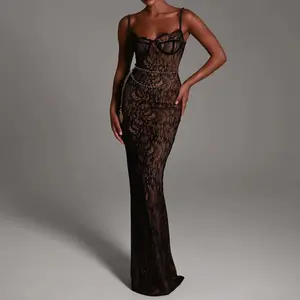 Mermaid Way Lovely Lace Backless Maxi Dress