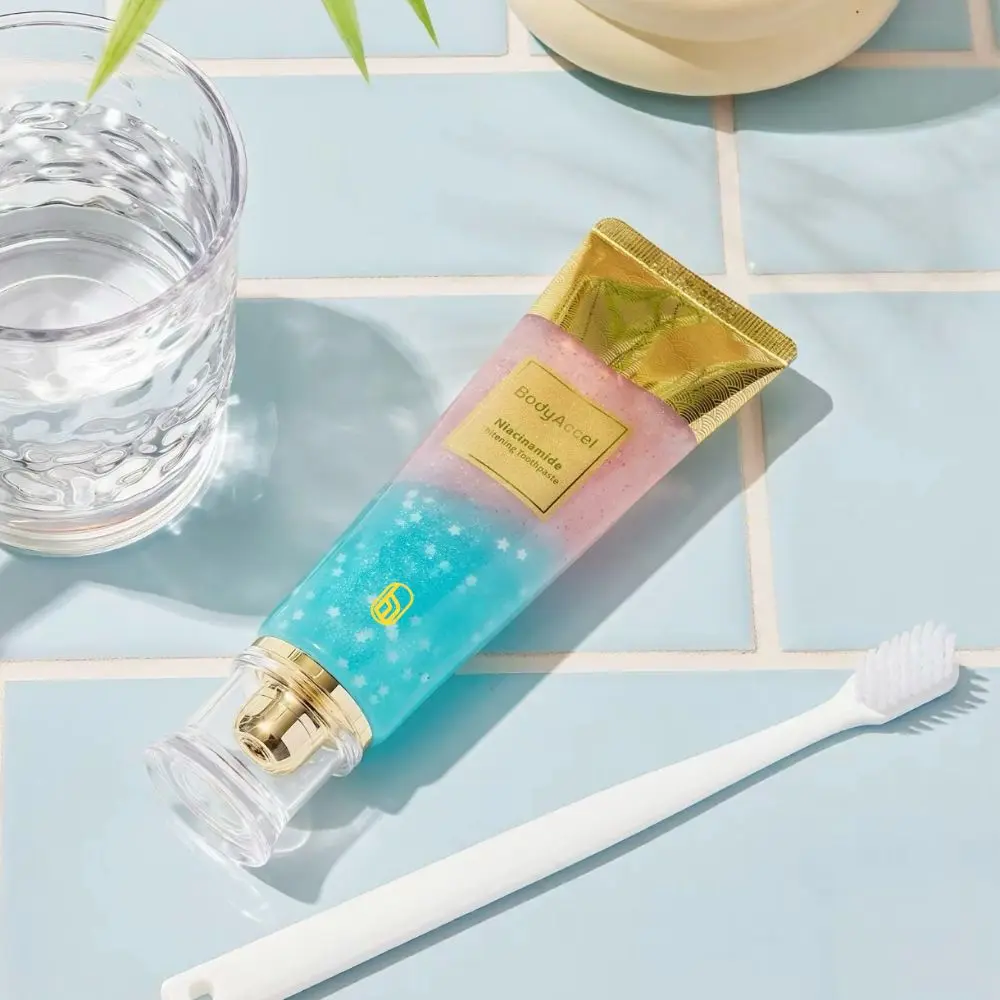 BodyAccel Triple Whitening Dental Care Toothpaste with Niacinamide Brightening Formula, Oral Care Formula MX, for Adults, 24 Month Shelf, Delivers Brighter Tooth Look