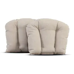 Outdoor 2-Pack 17'' x 20'' x 3.15'' Beige Outdoor Throw Pillows, Olefin