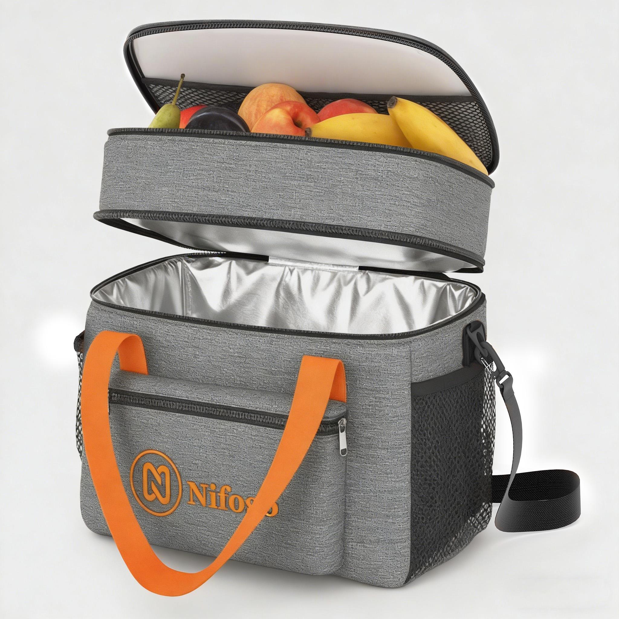 Lunch Box for Women Insulated Lunch Bag Cute Corduroy Lunch Tote Bags Lightweight Reusable Leakproof Cooler Bag with Adjustable Shoulder Strap for Work Office Travel Picnic (Checkered)