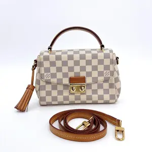 Pre-owned Louis Vuitton canvas Crossbody Bags Damier Azur Croisette