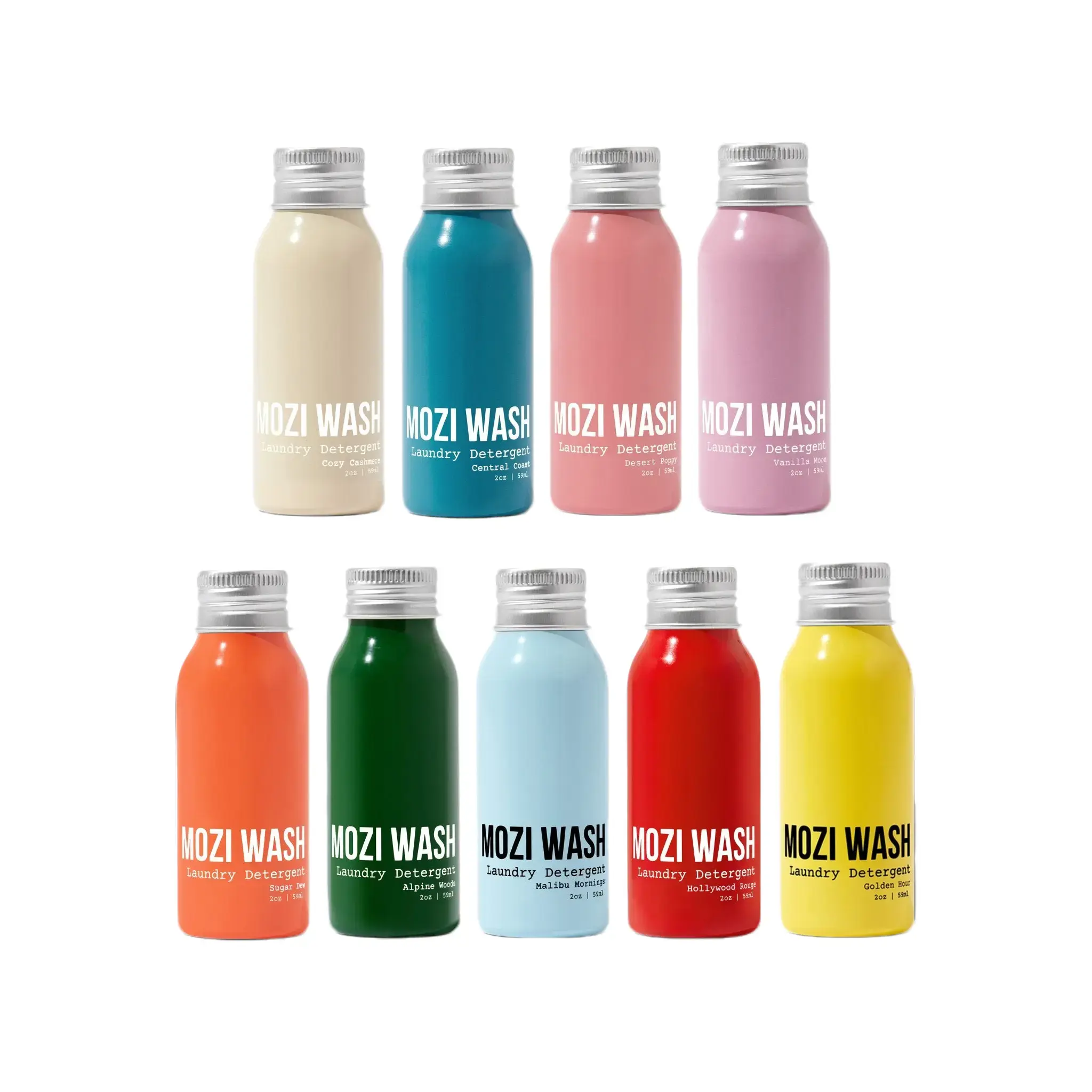 Variety 9 Sample Pack Mozi Wash Scented Liquid Laundry Detergen