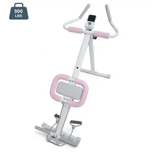 4-in-1 Foldable Home Gym | Rowing Machine, Squat Trainer & Ab Workout Equipment | 300LBS Capacity, Low-Impact Fitness Trainer