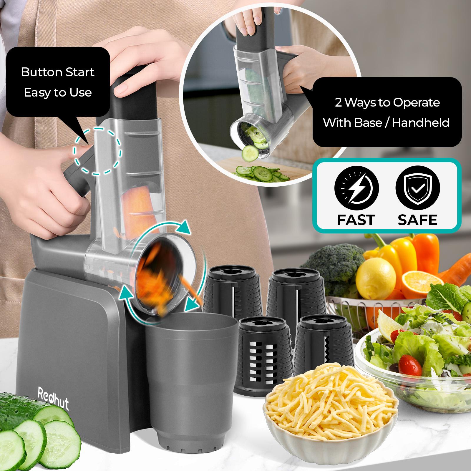 Redhut Multifunctional Electric Vegetable Cutter - 7-In-1 Multi-Functional for Chopping Slicing Mincing & Food Prep,and Interchangeable shape Vegetable Cutter Kitchen Utensils small kitchen gadgets Redhut Multifunctional Electric Vegetable Cutter - 7-In-1 Multi-Functional for Chopping Slicing Mincing & Food Prep,and Interchangeable shape Vegetable Cutter Kitchen Utensils small kitchen gadgets