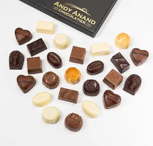 ANDY ANAND CHOCOLATIER Sugar Free Belgian Chocolate Truffles - Delicious Handmade Chocolate Assortments Gift Box, Sweetened With Natural Stevia, Perfect as Chocolate Gifts For Women (25 Pieces, 11.11 Oz)