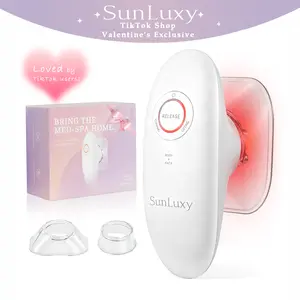 SunLuxy 3-in-1 Red Light Therapy & Cupping Suction Machine for Relaxation, Skin Rejuvenation, and Facial Firming – Perfect Valentine’s Day Gift – 3 Power Levels, Ergonomic Design, Type-C Charging