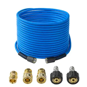 Pressure Washer Hose – 1/4" X 50 FT High Power Washer Extension Hose – Kink & Wear Resistant High Pressure Hose for Replacement – Compatible with M22 Fittings – 3600PSI