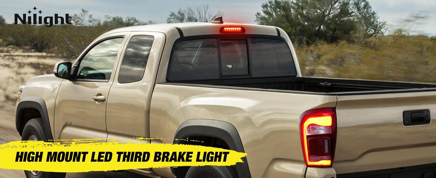 Nilight Third Brake Light High Mount 3rd Stop LED Lighting Compatible with Toyota Tacoma 1995-2016 Pickup Rear Cab Center Tail Lights Replacement