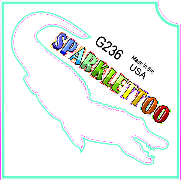212 MAIN Ruby Red Glitter Effect Tattoo Stencil (G236-2) - 100-Pack, 2-Ply Paper Alligator Shape, 1.5x2.3x2.3 in, Easy to Apply, FDA & Child-Safe Men's Costume Accessory