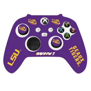 LSU Tigers compatible for Xbox Starter Bundle  Official Grip Cover | VarsityGripz for Gamers