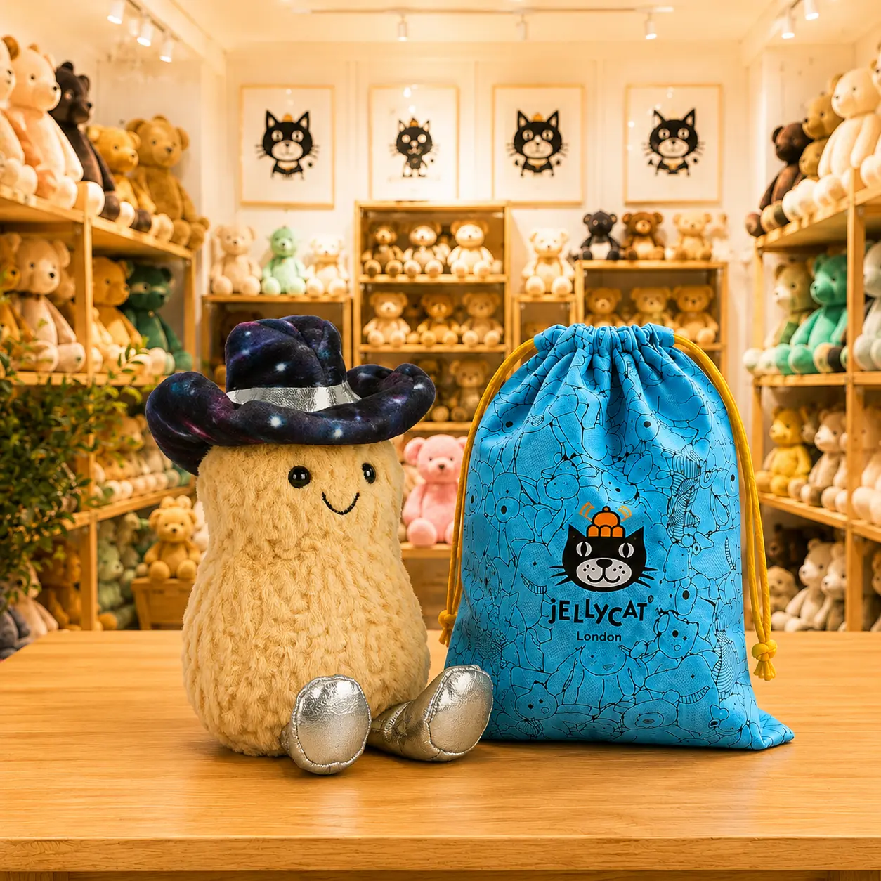 Jellycat Amuseables Peanut Space Rodeo Plush Toy, Cute Peanut Stuffed Animal, Soft Cuddly Gift for Kids & Adults