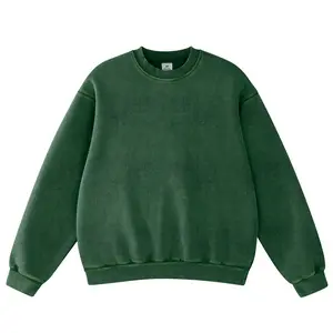 FAIABLE Unisex CrewNeck Sweatshirt for Women and Men Oversized Heavyweight Vintage Washed Pullover Soft Cozy Hoodie Style Top for Casual Everyday Wear Fall and Winter Relaxed Fashion Outfit Thick Streetwear