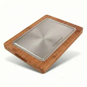 KoruPeak Titanium Cutting Board — Pure Grade 1 Titanium + Butcher-Block Moso Bamboo | Silent Cut, Knife Friendly, 3x Faster Thaw, Microplastic-Free | 16" Double Sided