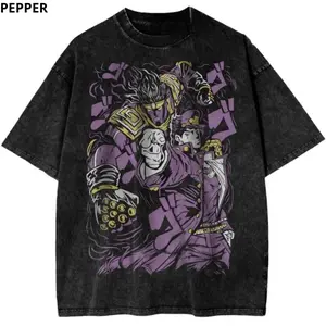 Jotaro Kujo Shirt, JoJo’s Bizarre Adventure Shirt, Anime Shirt, Vintage T-Shirt, Unisex Cotton Crewneck T-Shirt - Medium, Short Sleeve, Casual Streetwear Printed Tee