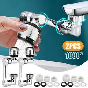 2Pcs 1080° Swivel Faucet Extender-Multi-Purpose Spray Head, Fit for 20/22/24mm Faucets,Kitchen Faucet Adapter with Pull Down Sprayer,Sink Accessories