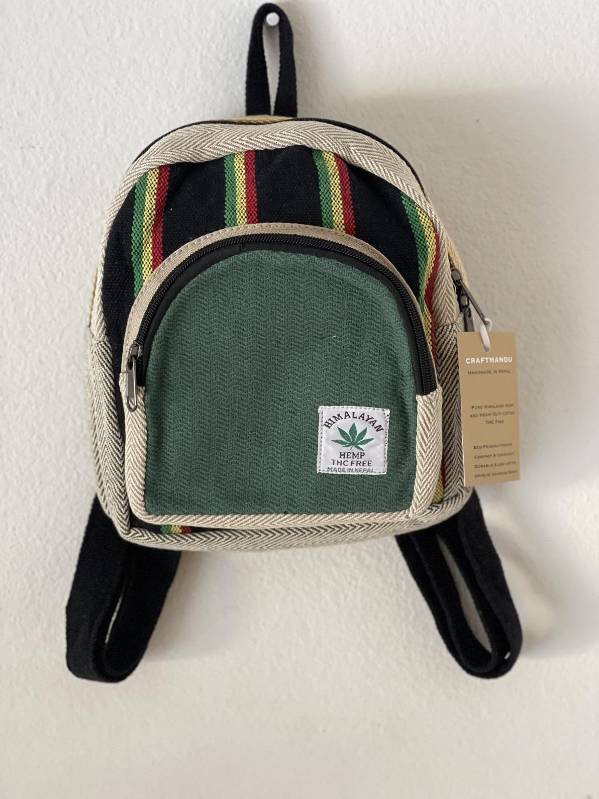 Mini himalayan pure Hemp+cotton backpack THC Free