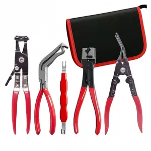 Professional Hose Clamp Pliers Set for Automotive Repair , Flexible Cable Fuel Line Removal Tool Kit ,Radiator, AC & Coolant Hose Clamp Removal Tool