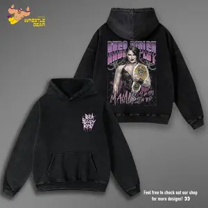 Rhea Ripley Washed Hoodie, Oversized Menswear And Women Menswear Tops, Gym Pump Cover, Hip Hop Y2K Graphic Apparel, Gift for Fans