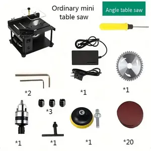 Mini Multi-Functional Table Saw,Mini Table Saws for Crafts,Portable Mini Desktop Electric Saw for Wood Cutting,Speeds & Angle Adjustable with More Accessories for Plastic Acrylic Cutting,Great for Christmas, Thanksgiving Gifts, Craft and DIY Projects