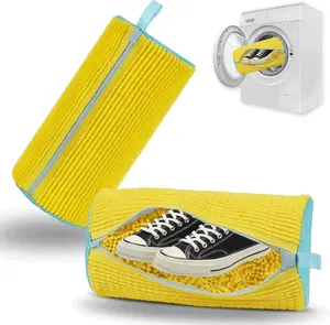 2PC Shoe Washing Machine Bag for Sneakers & Tennis Shoes - 360° Deep Cleaning Laundry Mesh Bags, Dryer Safe with Self-Locking Zipper, Protective Shoe Cleaner Bags for Laundry, Durable Home Essentials for All Shoes