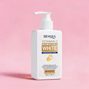 BIOAOUA Vitamin C Body Lotion – Nourishing Hydrating Cream with Vitamin C, Lightweight Non-greasy Formula for Soft and Smooth Skin, Daily Moisturizer for All Skin Types