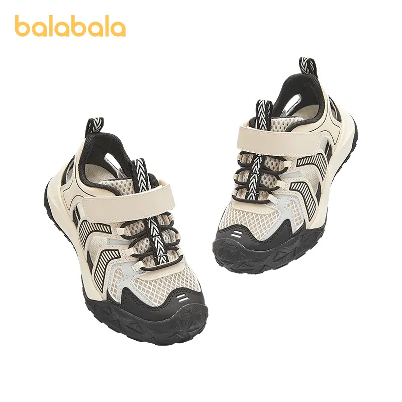 balabala Kids' Running Shoes, Lightweight Synthetic Fabric Barefoot Flex Sneakers with Cushioned Sole and Protective Round Toe for Playground, Active Footwear, Mesh Upper, Kids Shoes, Cushioning, Barefoot-Style Flexibility, 9 - 10 Years