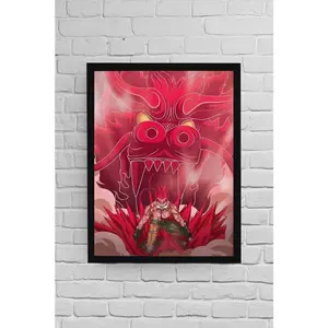 Might Guy 8 Gates Night Guy Naruto Shippuden Taijutsu Master Satin Art Print - Artistic Glass Photo Decor, Epic Shinobi Battle Scene, Unframed High-Quality Anime Poster, Gift for Anime Lovers