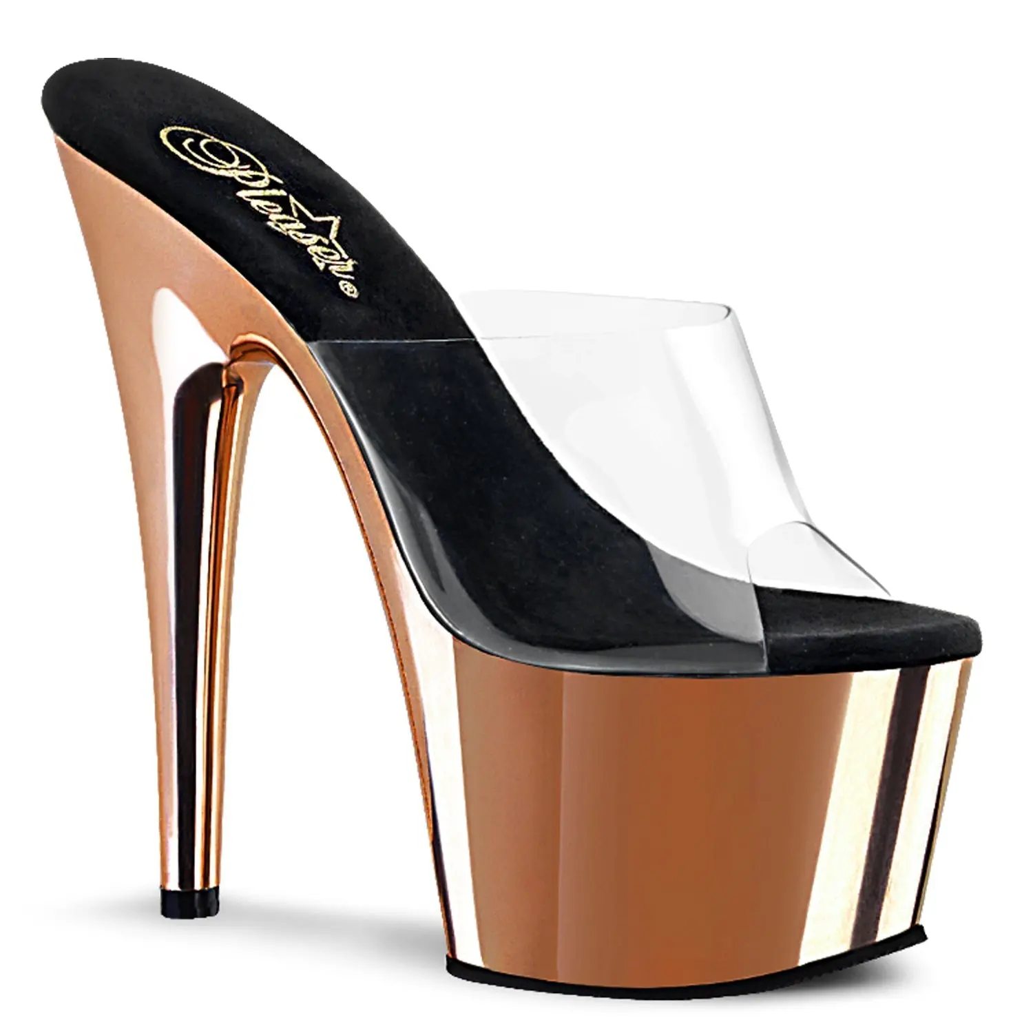 Pleaser Adore-701 Women's Elegant Stylish Peep Toe Platform Heeled Sandals - 7" Stiletto Heel Footwear for Dancers, Classy Shoe, Pleaser Heels