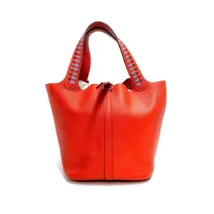 Pre-owned HERMÈS . Top Handle Bag Picotin Lock Bag Tressage Epsom Authentic secondhand