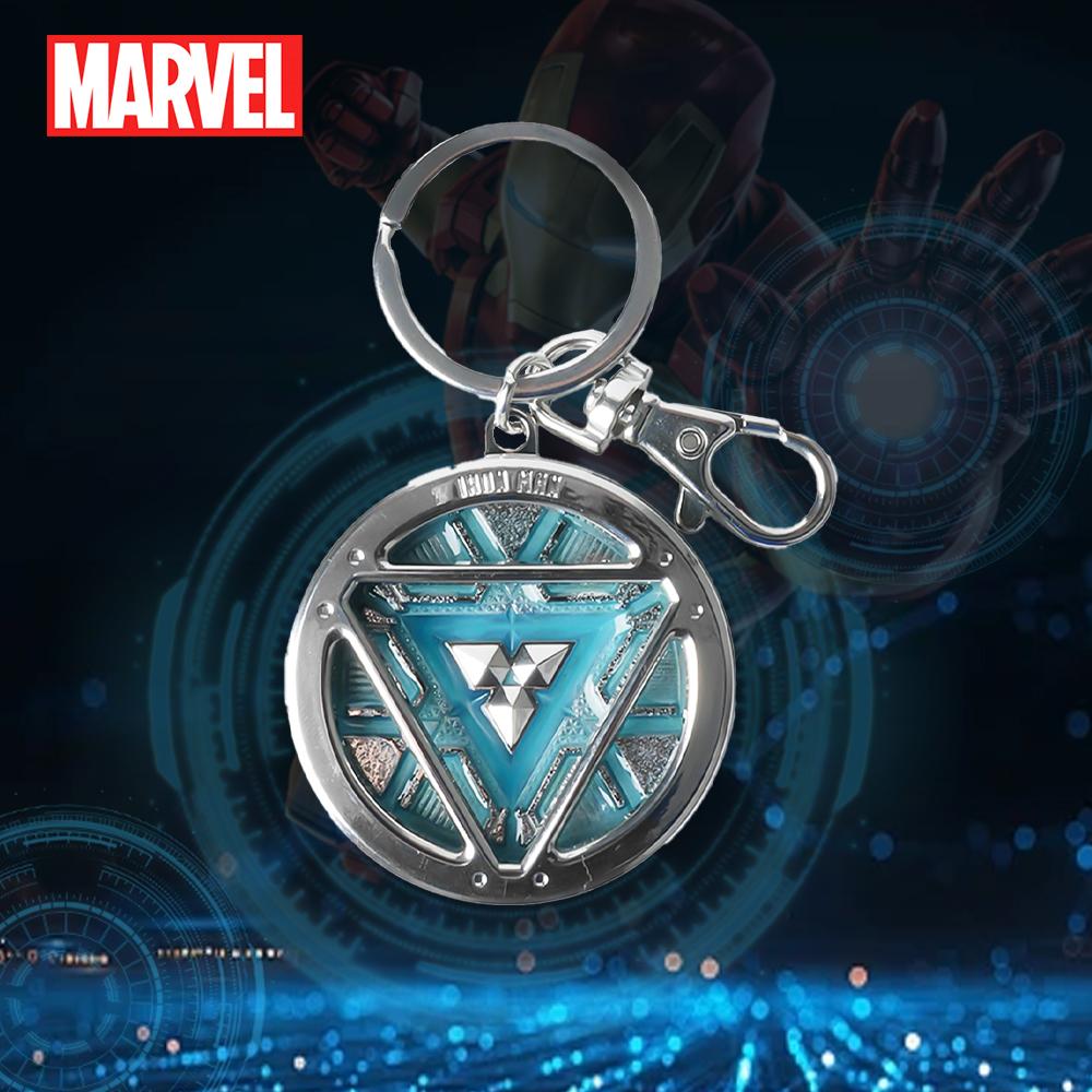Marvel Iron Man Arc Reactor Doctor Strange Eye of Agamotto Metal Alloy Keychain 1pc Official License Colored Time Stone Container Pewter Keyring Glow in the Dark Power Core Bag Clip Pendant 3D Design Drop-proof Durable Accessory Collection Avengers Gift