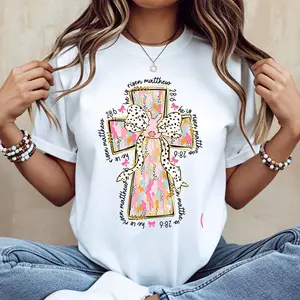 Easter Mama Bunny Ear T-Shirt – Cotton Casual Crew Neck Short/Regular Sleeve Summer Women’s Shirt, Machine Washable, Do Not Dry Clean, Made in USA